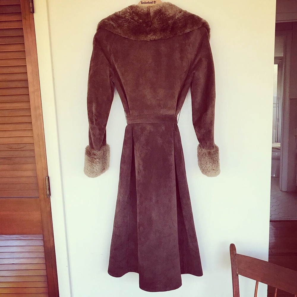 Vintage 70s Penny Lane Real Suede and Fur Coat by Rajac Leathers Canada - Picture 2 of 9